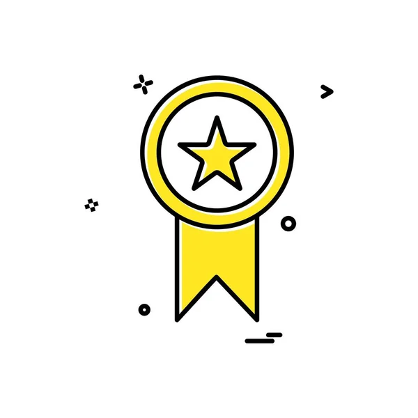 Medal Award Star Icon Vector Design — Stock Vector