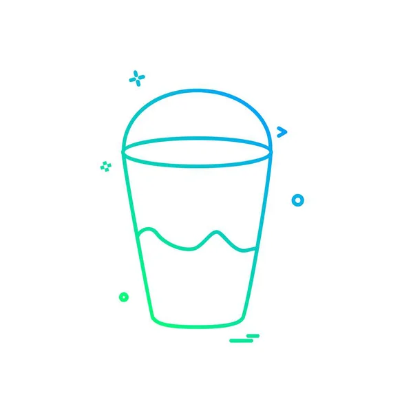 Eimer Icon Design Vektor Illustration — Stockvektor