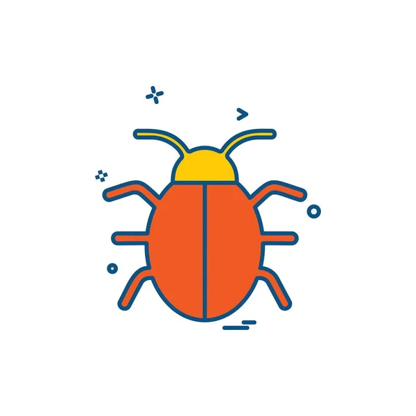 Vettore Progettazione Icona Bug — Vettoriale Stock