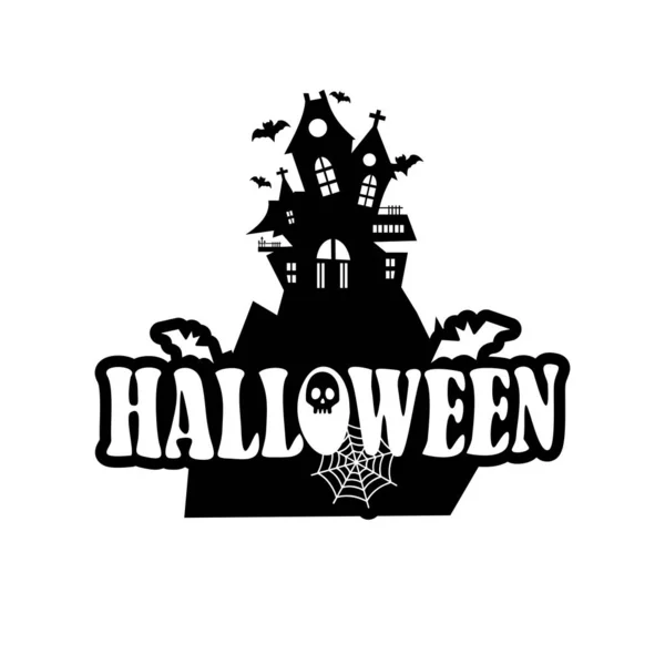 Conception Typographique Halloween Sur Fond Blanc Illustration Vectorielle — Image vectorielle