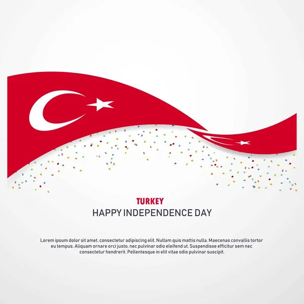 Turquía Feliz Día Independencia Antecedentes — Vector de stock