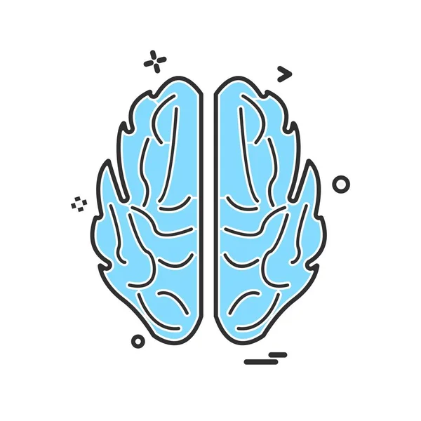 Cerebro Icono Diseño Vector — Vector de stock