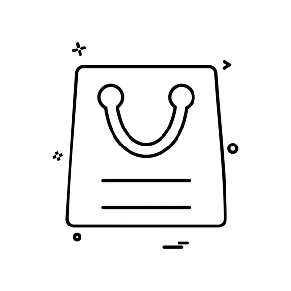 Shopping Icona Disegno Vettoriale Illustrazione — Vettoriale Stock