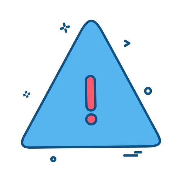 Caution Icon Design Vector — Stock Vector