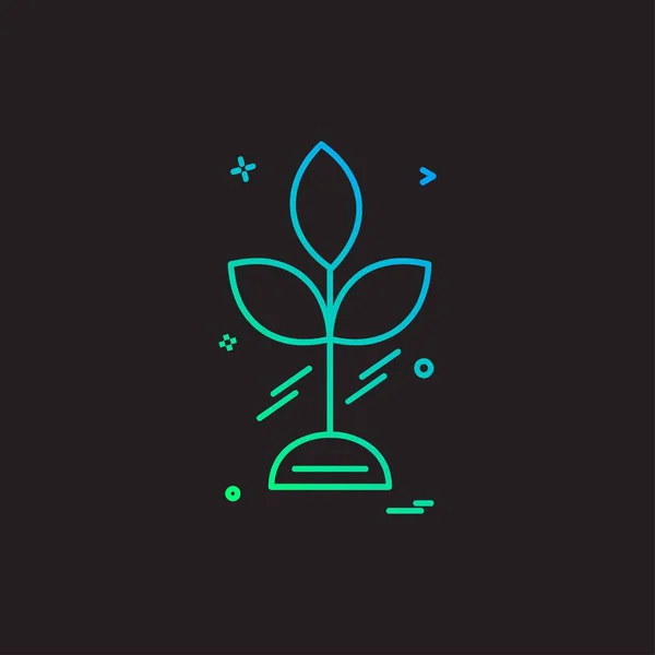 Blatt Symbol Design Vektor Illustration — Stockvektor