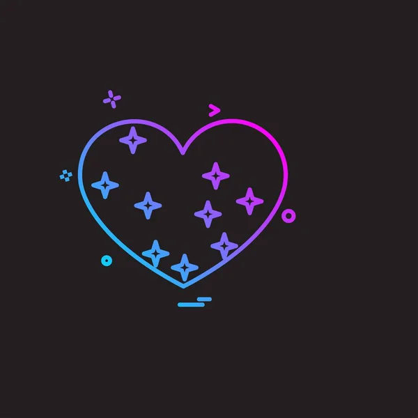 Diseño Iconos Corazón Ilustración Vectorial Para San Valentín — Archivo Imágenes Vectoriales