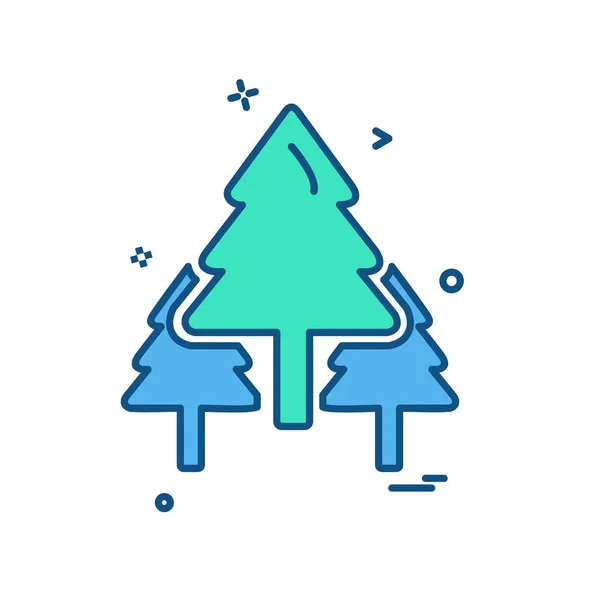 Tree Icon Design Vector — Stock Vector