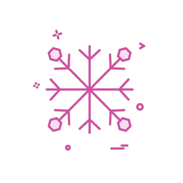 Einfach Schneeflockensymbol Auf Weißem Hintergrund — Stockvektor