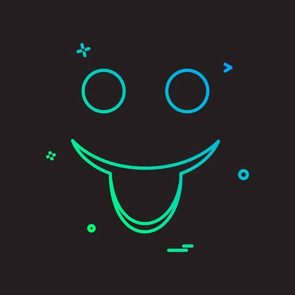 Design Ícone Emoji Feliz Ilustração Vetorial Colorida —  Vetores de Stock