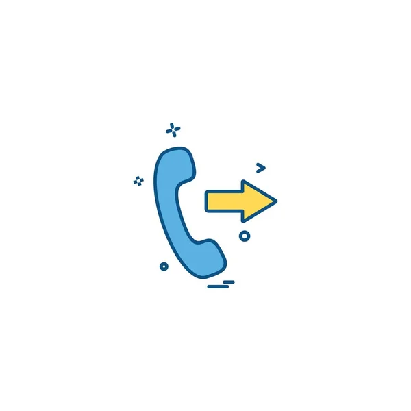 Call Icon Design Bunte Vektorillustration — Stockvektor