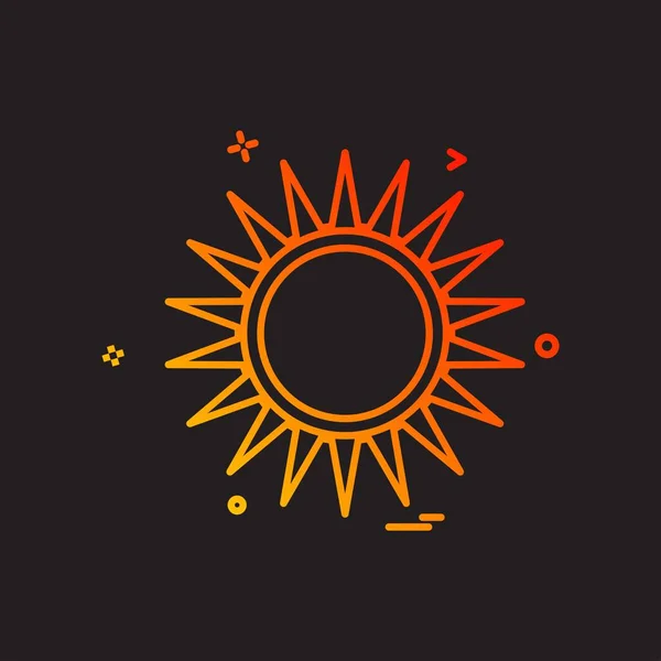 Sun Icon Design Vector — Stock Vector