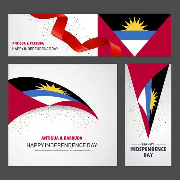 Днем Независимости Антигуа Барбуды — стоковый вектор