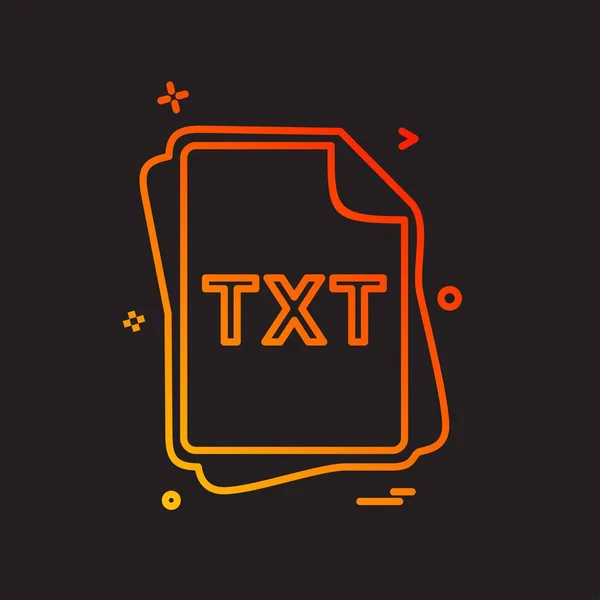 Type Fichier Txt Icon Design Vector — Image vectorielle