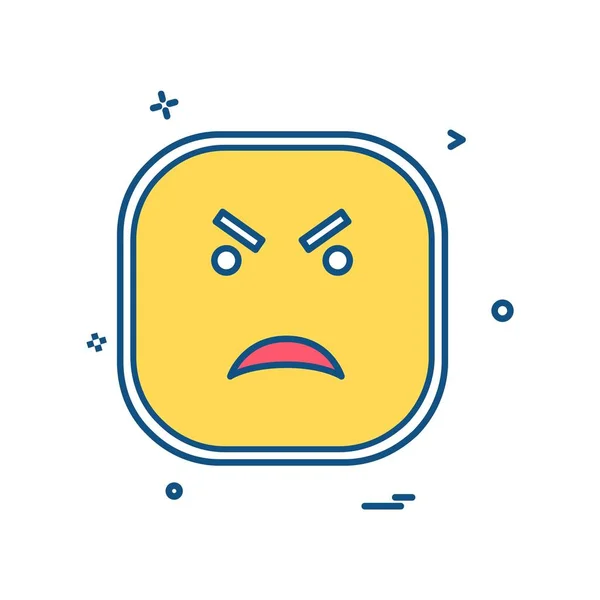 Triste Diseño Iconos Emoji Ilustración Vectorial Colorido — Archivo Imágenes Vectoriales