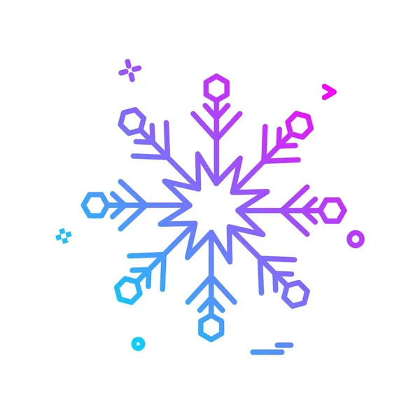 Simply Snowflake Icon White Background — Stock Vector