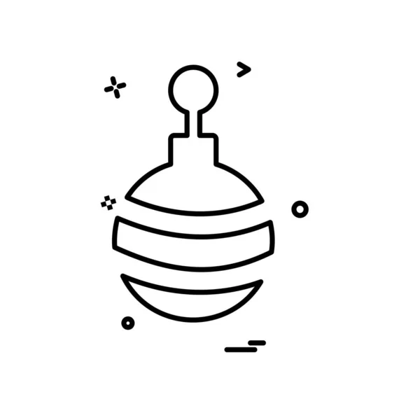 Bola Navidad Icono Diseño Vector — Vector de stock