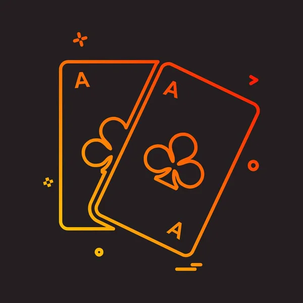 Poker Ikon Design Vektor — Stock vektor