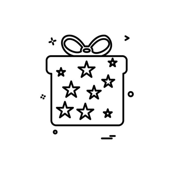 Icono Caja Regalo Diseño Vector Ilustración — Vector de stock