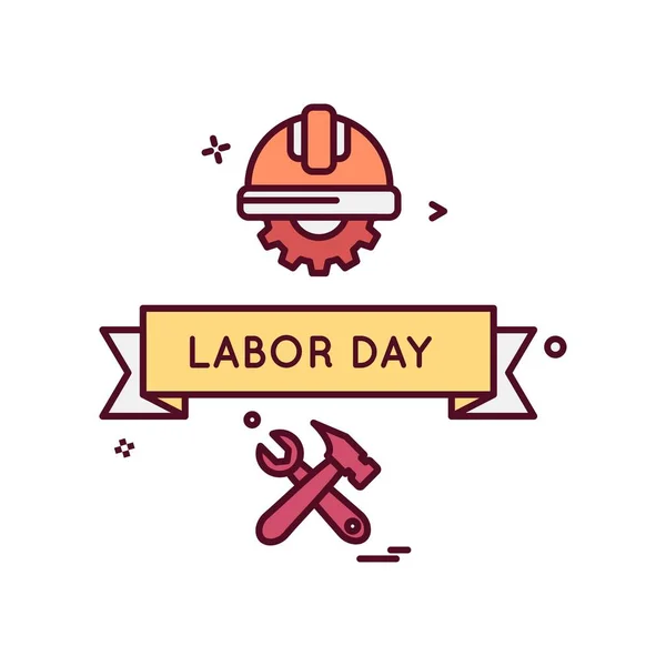 Labour Day Icon Design Colorful Vector Illustration — Stock Vector