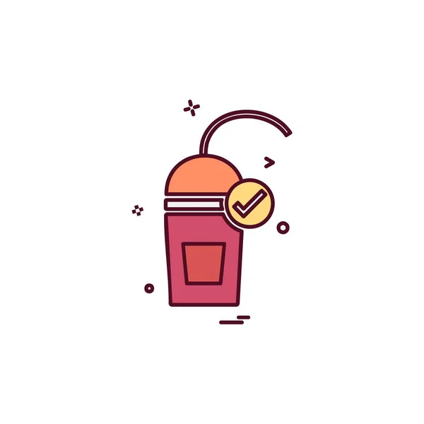 Drink Pictogram Ontwerp Kleurrijke Vectorillustratie — Stockvector