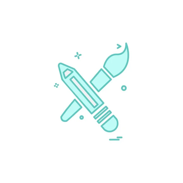 Pencil Icon Design Vector — Stock Vector