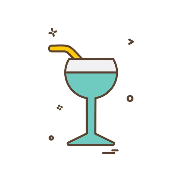 Design Ícone Bebida Ilustração Vetorial Colorida — Vetor de Stock