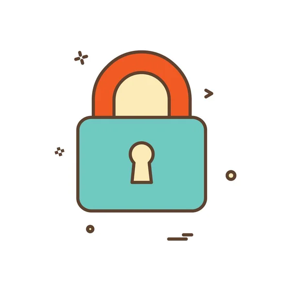 Bloqueo Seguro Icono Seguridad Diseño Vectorial — Vector de stock