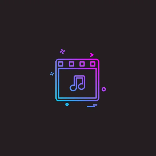 音楽アイコンのデザインのベクトル — ストックベクタ