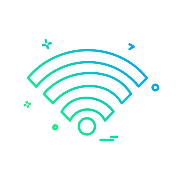 Wifi Icono Diseño Vector — Archivo Imágenes Vectoriales