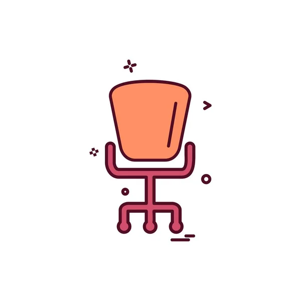 Muebles Icono Diseño Vector Colorido Ilustración — Vector de stock