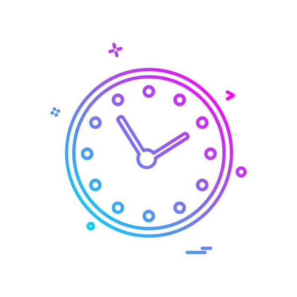 Reloj Icono Plano Vector Ilustración — Vector de stock