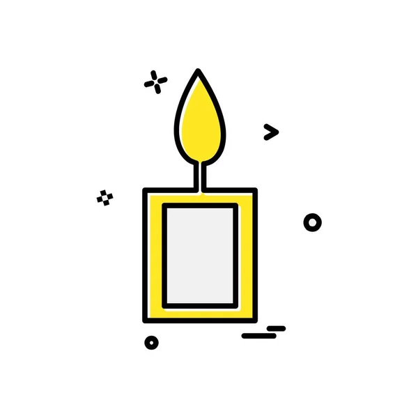 Candle Icon Design Vector — Stock Vector