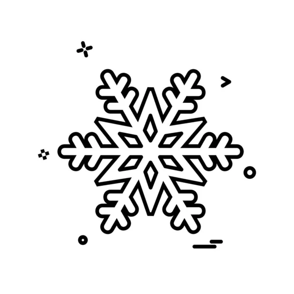 Νιφάδα Χιονιού Απλή Εικόνα Άσπρο Φόντο — Διανυσματικό Αρχείο