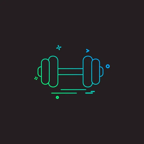 Gimnasio Icono Diseño Vector — Archivo Imágenes Vectoriales