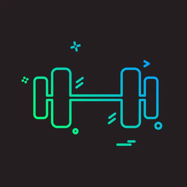 Dumbell Icon Design Vector — Stock Vector