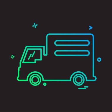 Kamyon simgesi tasarım vektörü