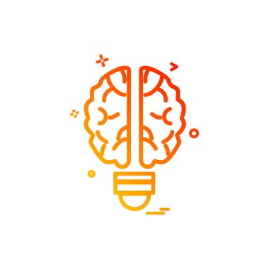 Yapay beyin istihbarat simge vektör tasarımı