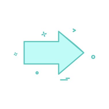 ok doğru yönde simge vektör çizim 