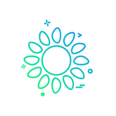 Güneş simgesi tasarım vektörü