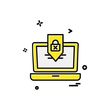 Siber güvenlik simge tasarlamak vektör