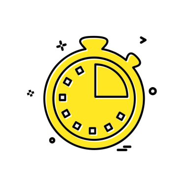 saat düz ikon vektör illüstrasyonu 