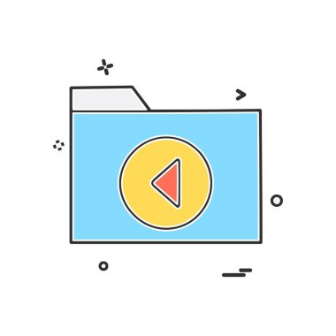 Klasör simgesi tasarım vektör illustr