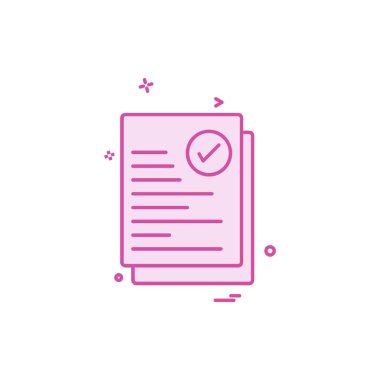 Belge simgesi tasarım vektörü