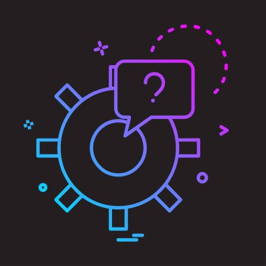 Vites simgesi tasarım vektörü