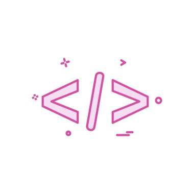 Kod simgesi tasarım vektörü