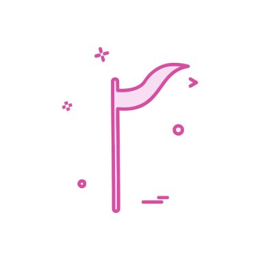 Bayrak simgesi tasarım vektörü