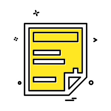 Belge simgesi tasarım vektörü 