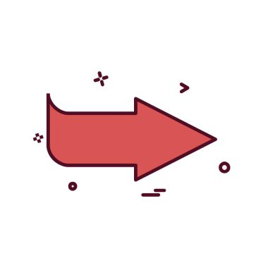 Sağ ok simge tasarlamak vektör