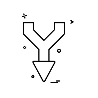 Aşağı ok simgesi tasarım vektörü