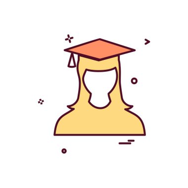 Avatar kadın simge tasarım vektörü